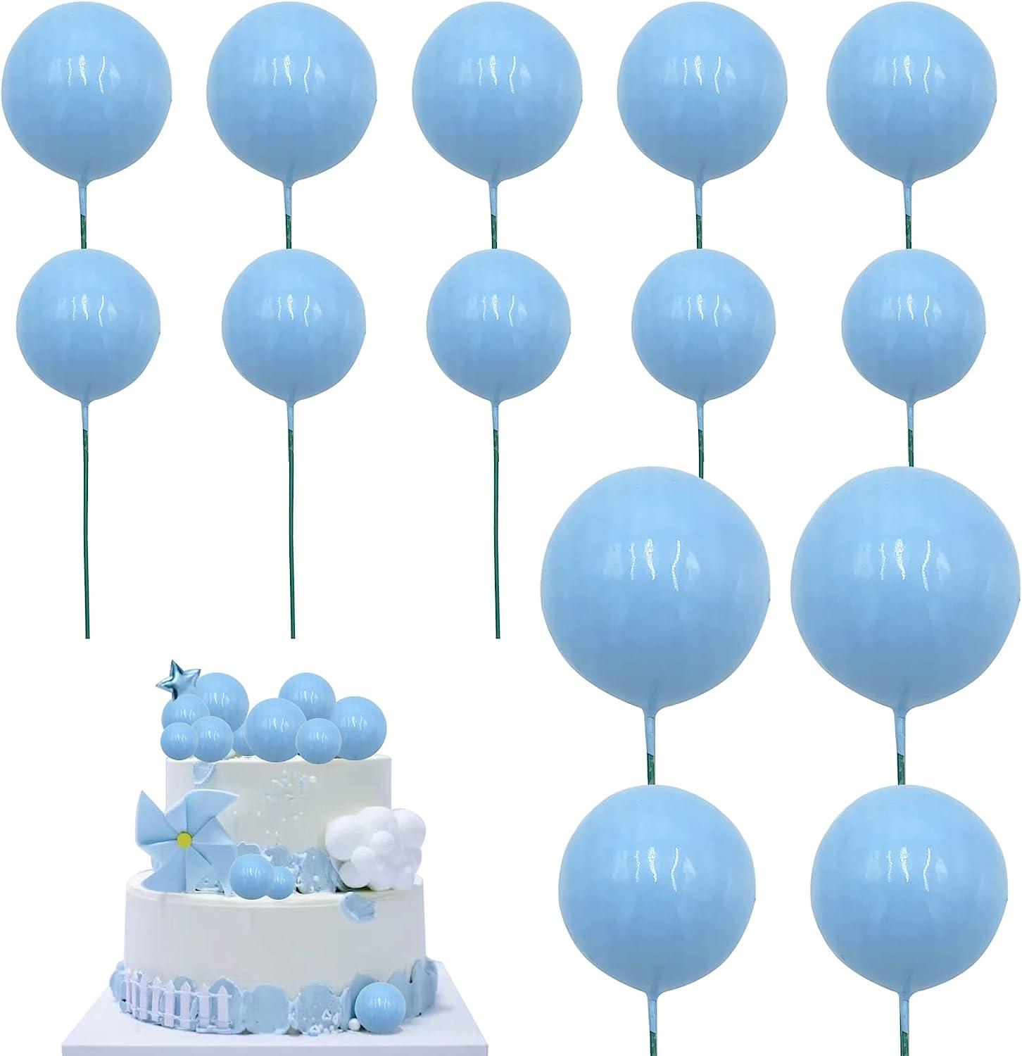 20PCS BLUE SPHERE CAKE TOPPER