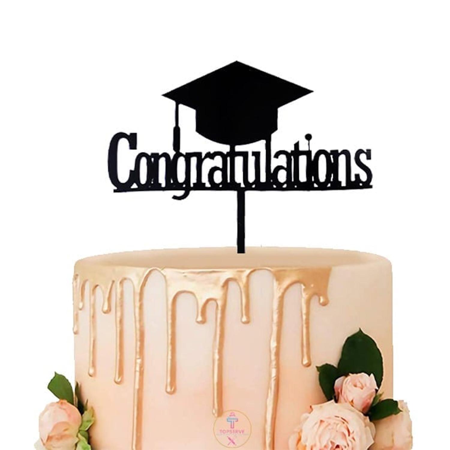 BLACK ACRYLIC GRADUATION TOPPER NO 01