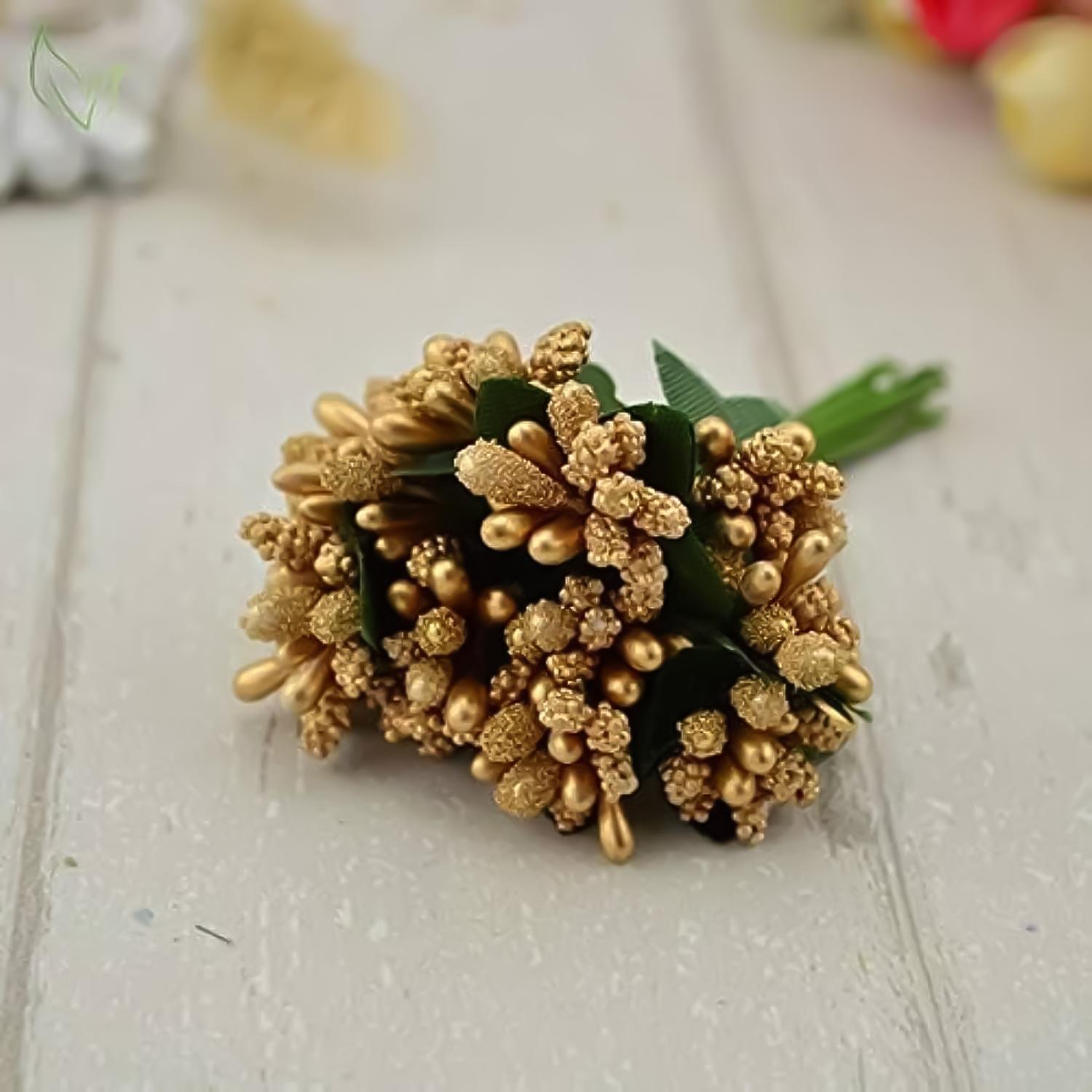 GOLD TEXTURED STAMENS 80PCS