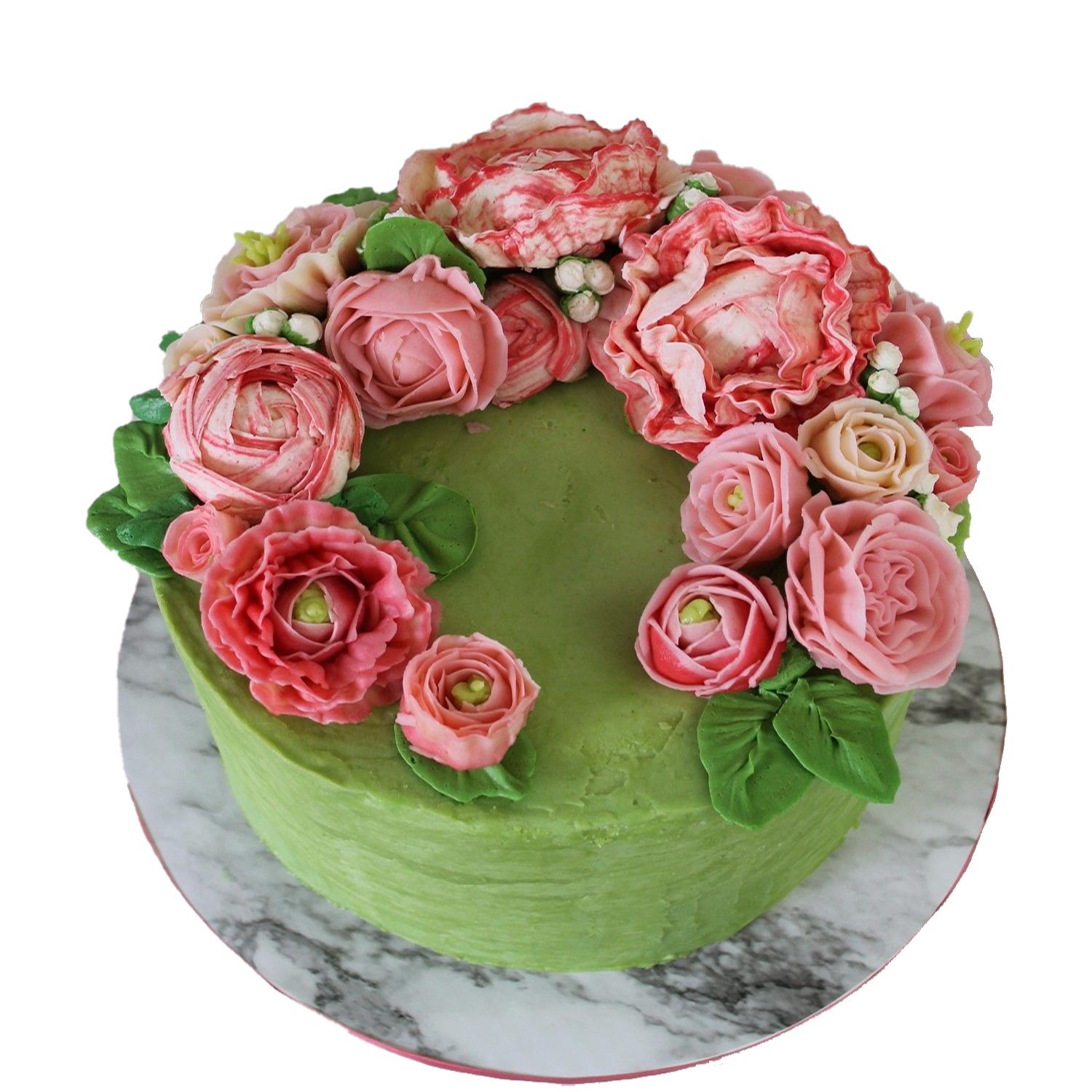 GREEN AND PINK FLOWER FOAM PADS